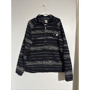 The North Face Fleece Pullover Mens Size L Printed Gordon Lyons Class 1/4 Zip